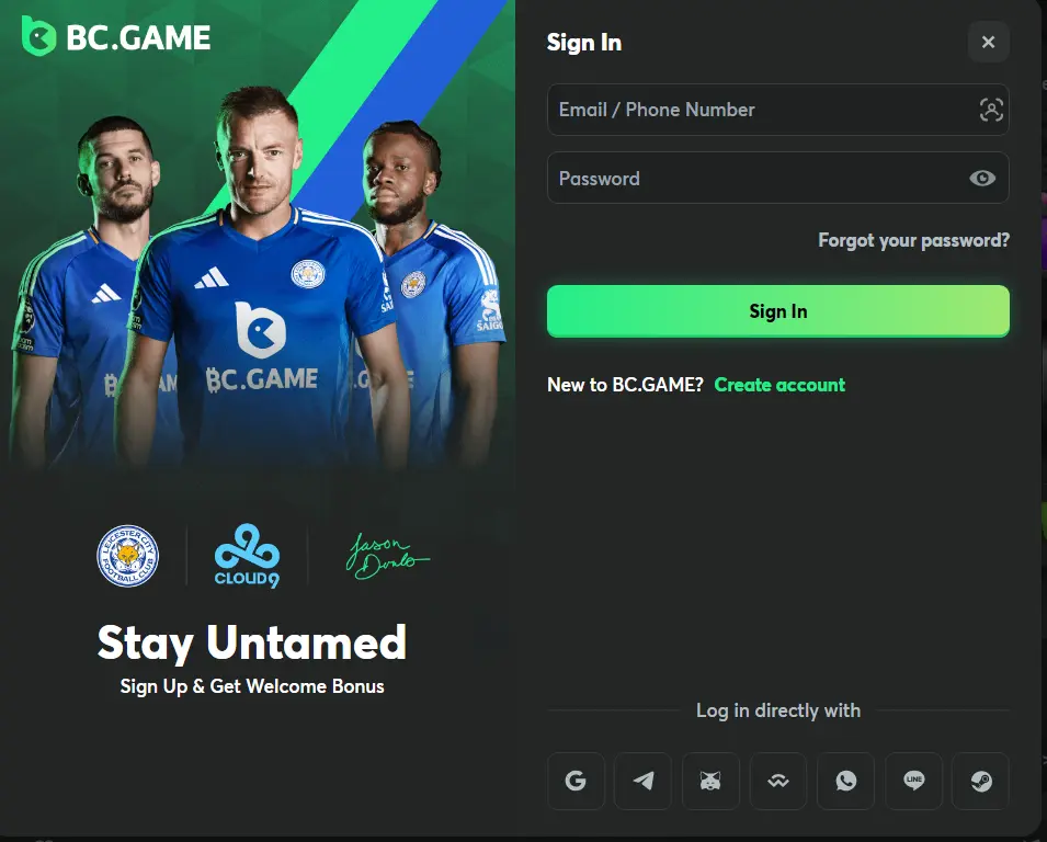 BC Game Login